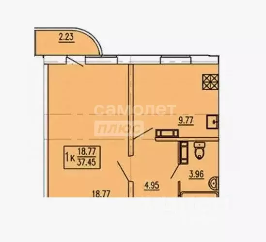 1-к кв. Курская область, Курск просп. Анатолия Дериглазова, 81 (35.8 ... - Фото 1