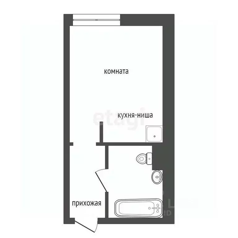 Студия Красноярский край, Красноярск Ленинградская ул., 42 (18.0 м) - Фото 2