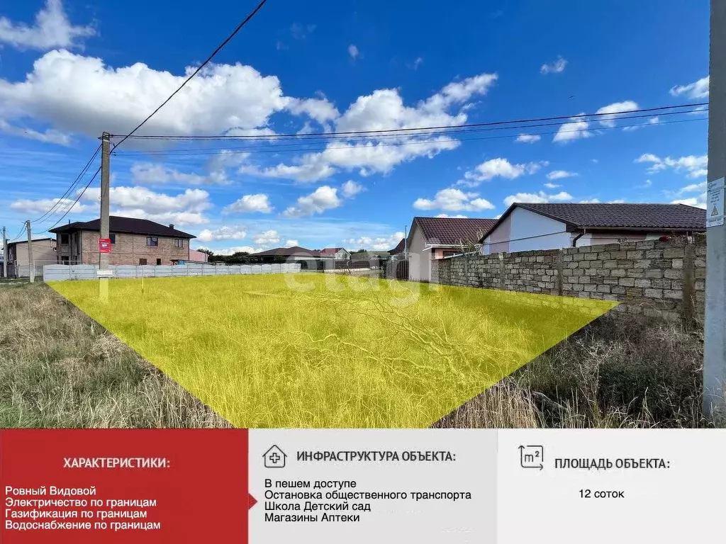 Участок в Крым, Симферопольский район, Добровское с/пос, с. Заречное ... - Фото 1