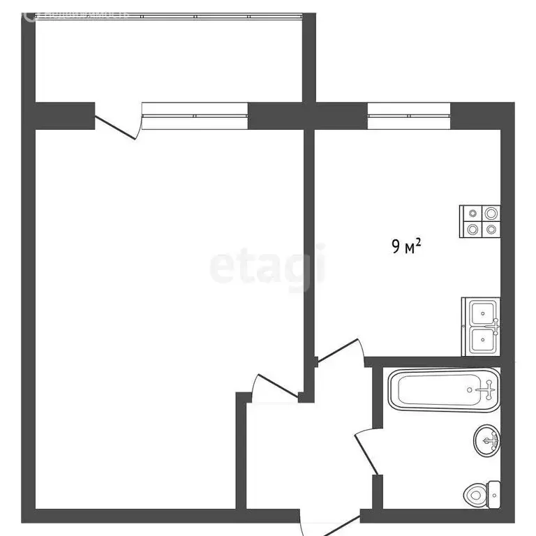 1-комнатная квартира: Троицк, улица имени С.И. Ловчикова, 2А (33.3 м) - Фото 1