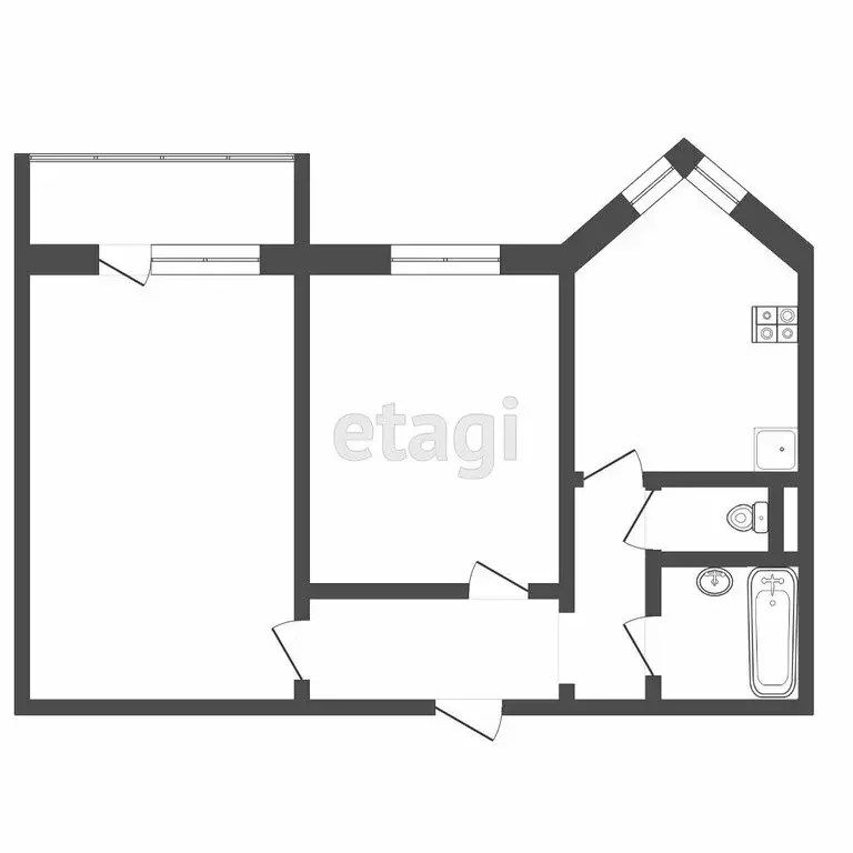 2-комнатная квартира: Саранск, улица Веселовского, 48А (52 м) - Фото 1