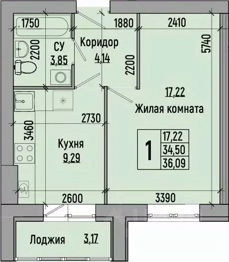 1-к кв. волгоградская область, волгоград долина-2 жилрайон, (36.09 м) - Фото 0