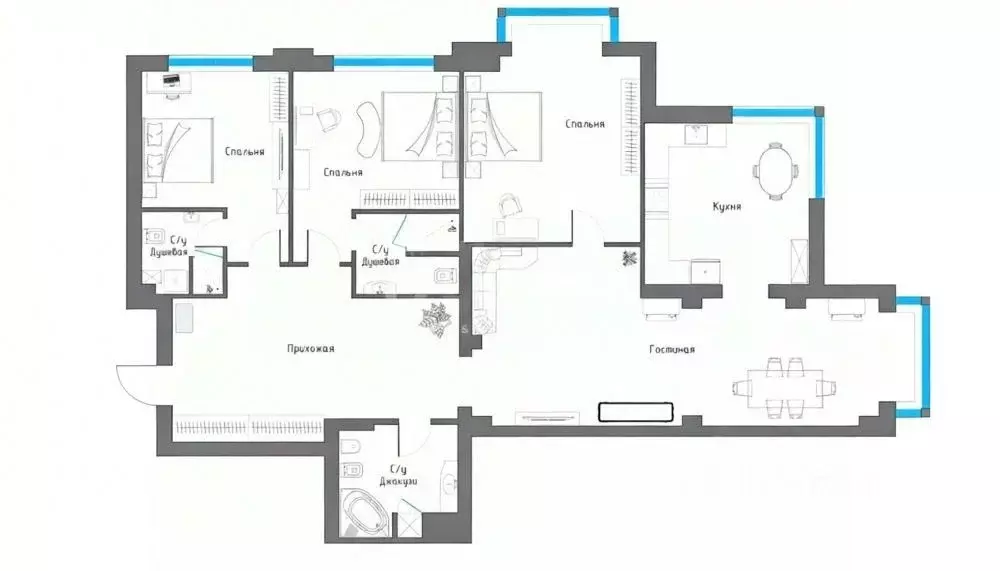 4-к кв. Москва Чапаевский пер., 3 (200.0 м) - Фото 2