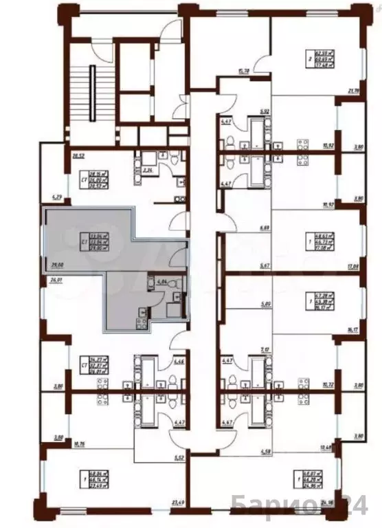 Студия Калужская область, Обнинск Белкинская ул., 36 (32.5 м) - Фото 2