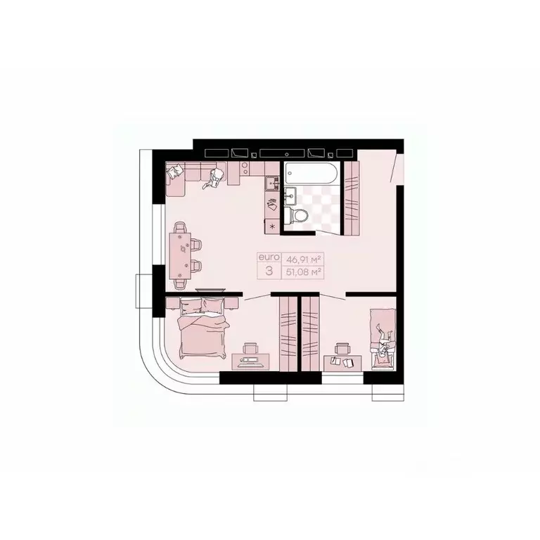 3-к кв. Приморский край, Владивосток Академгородок мкр,  (51.08 м) - Фото 0