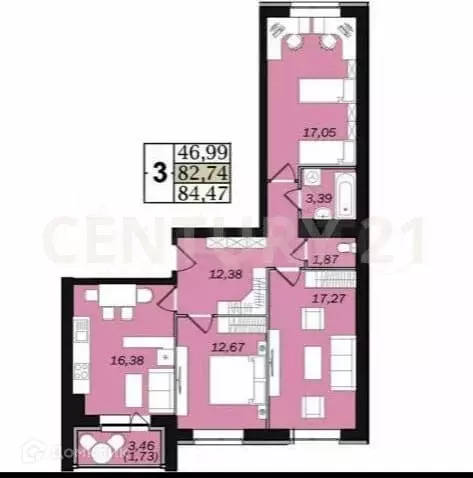Продаётся 3-к квартира, 81.1 м - Фото 1