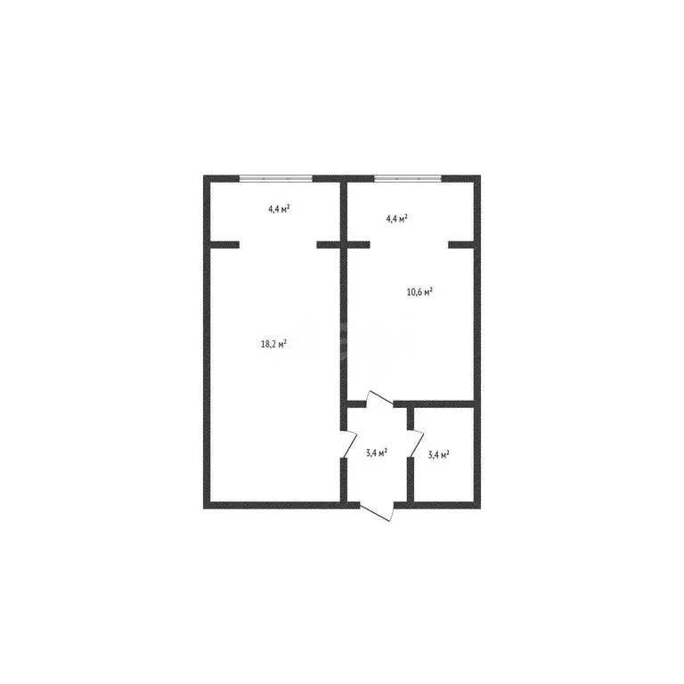 1-комнатная квартира: Каспийск, улица Камиля Гасанова, 8 (44.4 м) - Фото 1