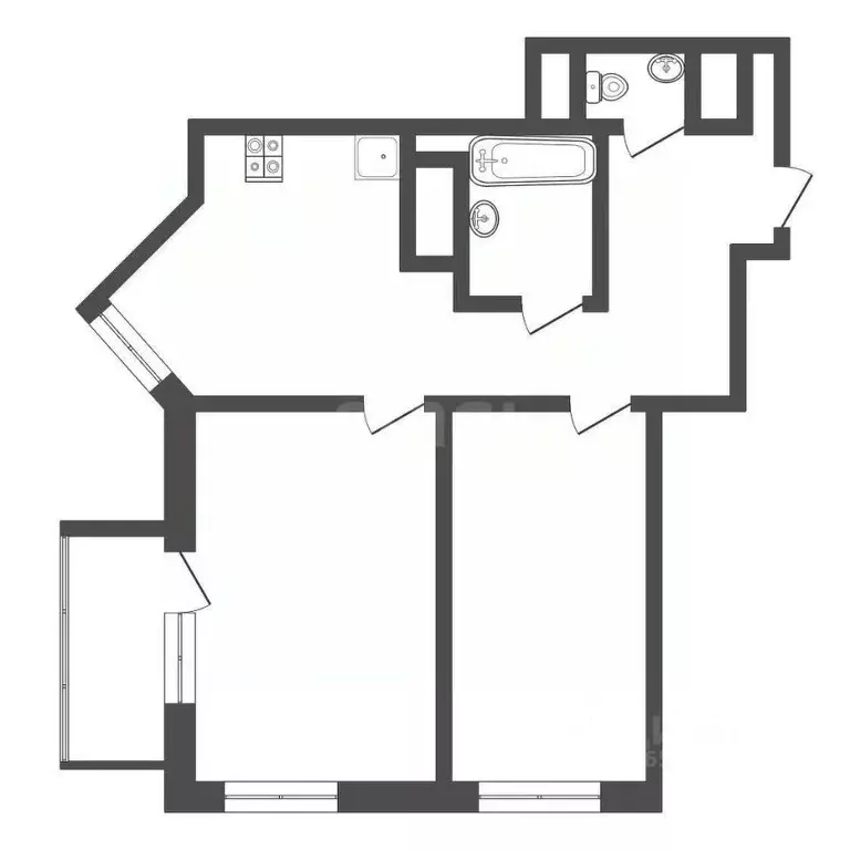 2-к кв. Тульская область, Тула городской округ, с. Осиновая Гора, ... - Фото 2