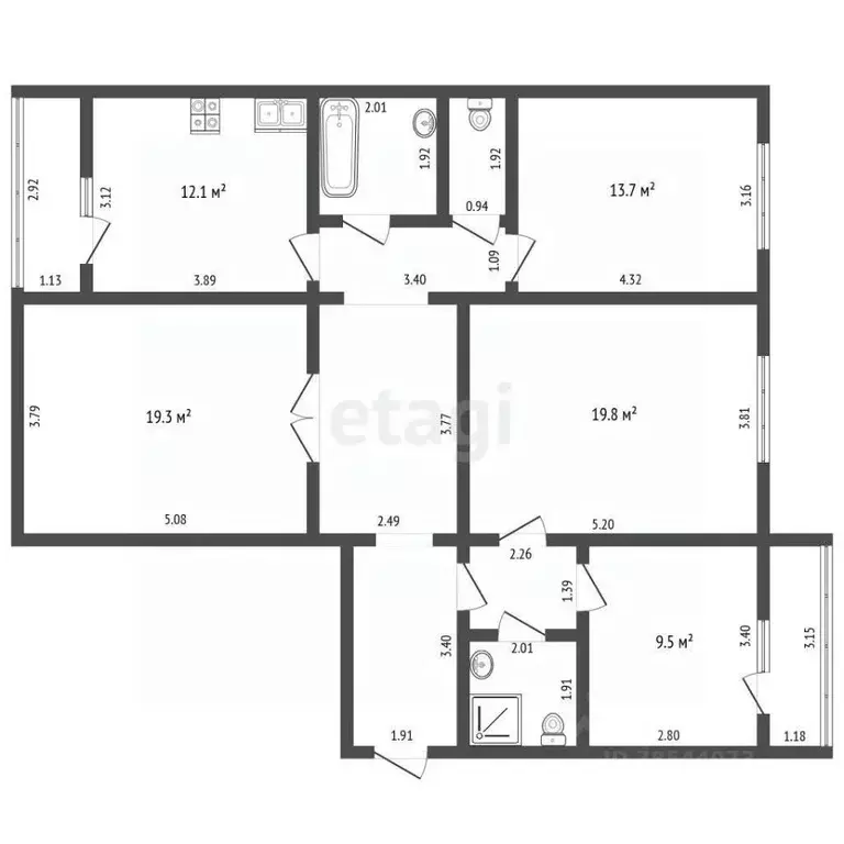 4-к кв. Оренбургская область, Оренбург ул. Мира, 3/1 (109.0 м) - Фото 2