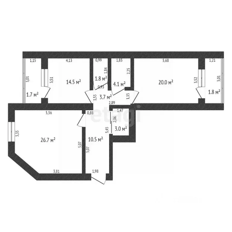 2-к кв. Амурская область, Благовещенск ул. Ленина, 40 (87.8 м) - Фото 1