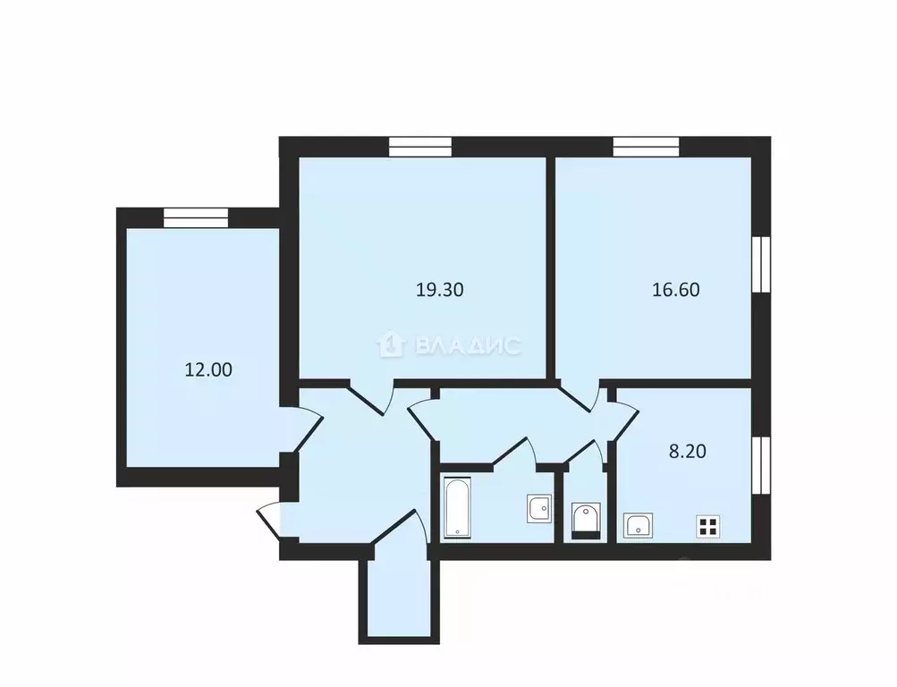 3-к кв. Владимирская область, Владимир ул. Асаткина, 13 (74.1 м) - Фото 1