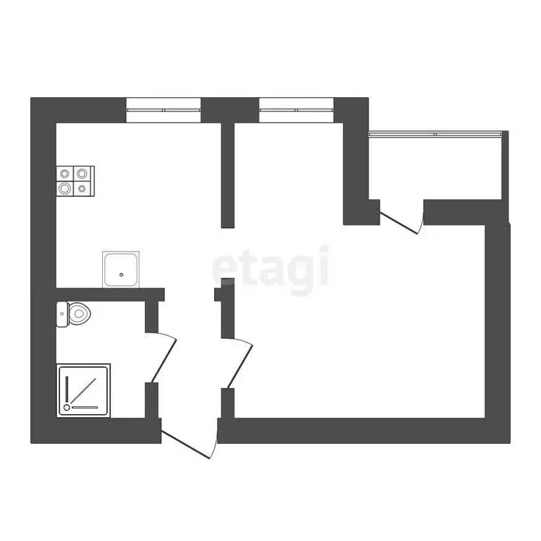 1-комнатная квартира: Санкт-Петербург, Чарушинская улица, 24к1 (32.1 ... - Фото 1