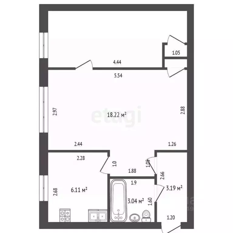 2-к кв. Смоленская область, Гагарин ул. 26 Бакинских Комиссаров, 9 ... - Фото 2