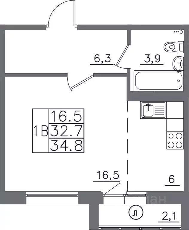 1-к кв. Иркутская область, Иркутск ИВАТУ городок, Авиатор жилой ... - Фото 1