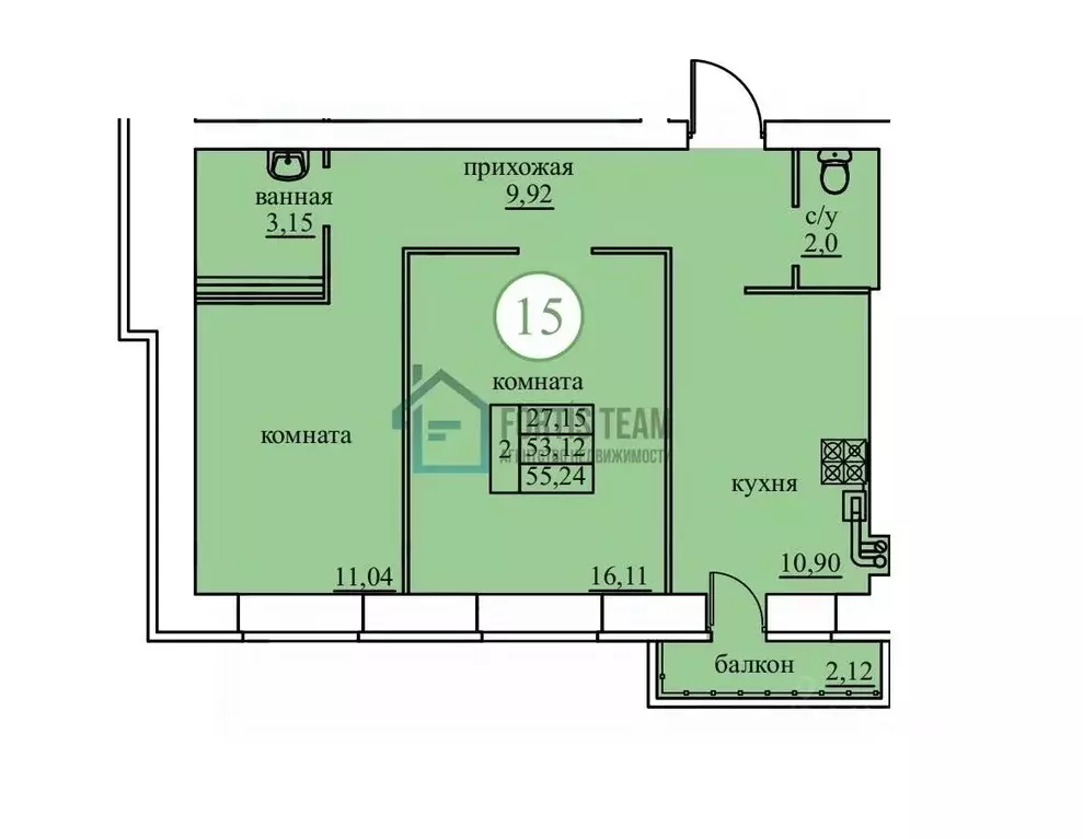 2-к кв. Ярославская область, Ярославский муниципальный округ, пос. ... - Фото 0