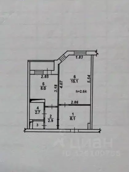 1-к кв. Воронежская область, Воронеж ул. Коренцова, 9 (39.4 м) - Фото 1