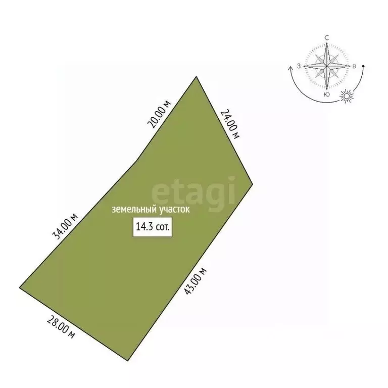 Участок в Амурская область, Благовещенский район, с. Чигири  (14.3 ... - Фото 2