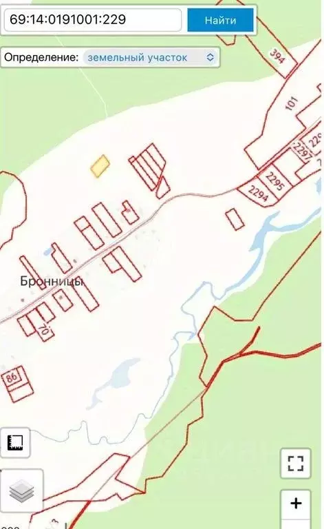 Участок в Тверская область, Кимрский муниципальный округ, д. Бронницы  ... - Фото 1