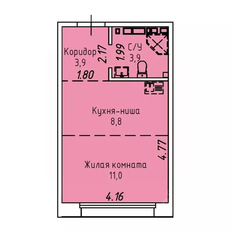 1-к кв. Иркутская область, Иркутск Култукская ул., 16 (27.6 м) - Фото 0