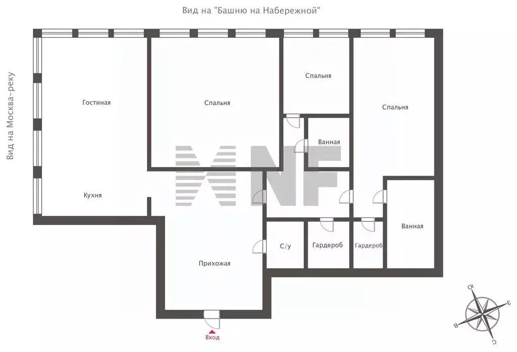 4-к кв. Москва наб. Пресненская, 8с1 (186.6 м) - Фото 2