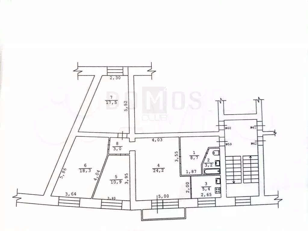 4-к. квартира, 93 м, 4/5 эт. - Фото 0