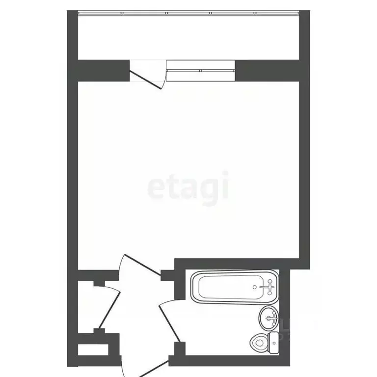 Студия Тюменская область, Тюмень Харьковская ул., 83 (16.2 м) - Фото 0