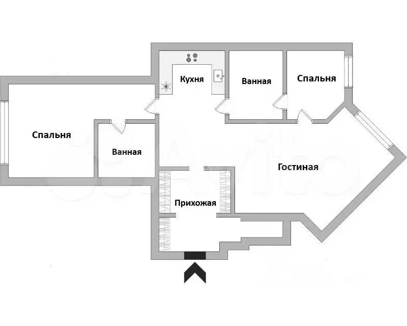 3-к. квартира, 110 м, 33/47 эт. - Фото 0