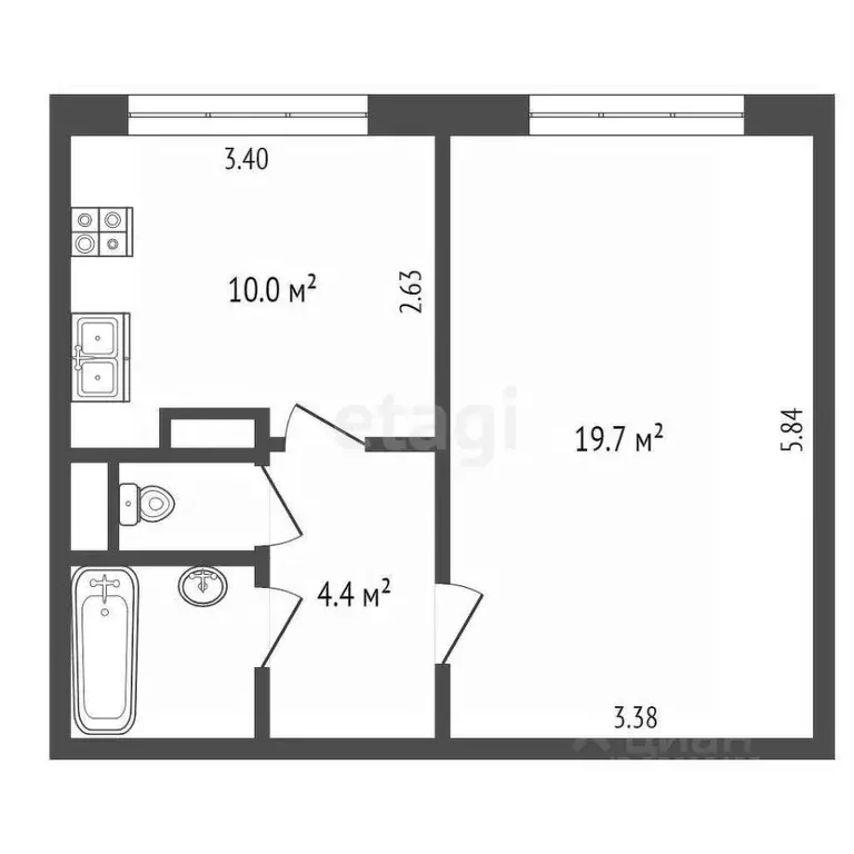 1-к кв. Москва Таллинская ул., 32К1 (38.2 м) - Фото 1