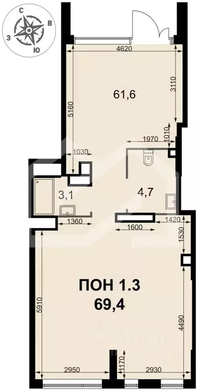 Торговая площадь в Московская область, Химки Клязьма-Старбеево мкр, ... - Фото 2