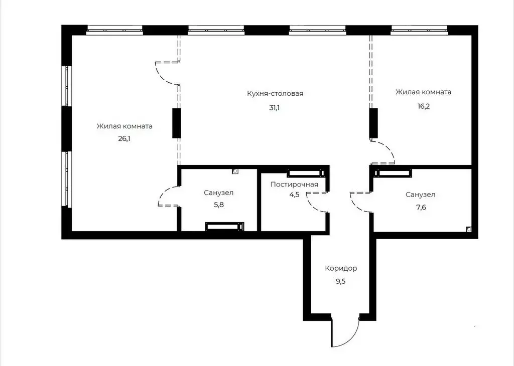 2-комнатная квартира: Пенза, улица Богданова, 39 (100.8 м) - Фото 0