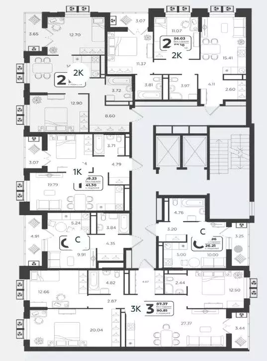 Студия Тюменская область, Тюмень  (23.21 м) - Фото 1