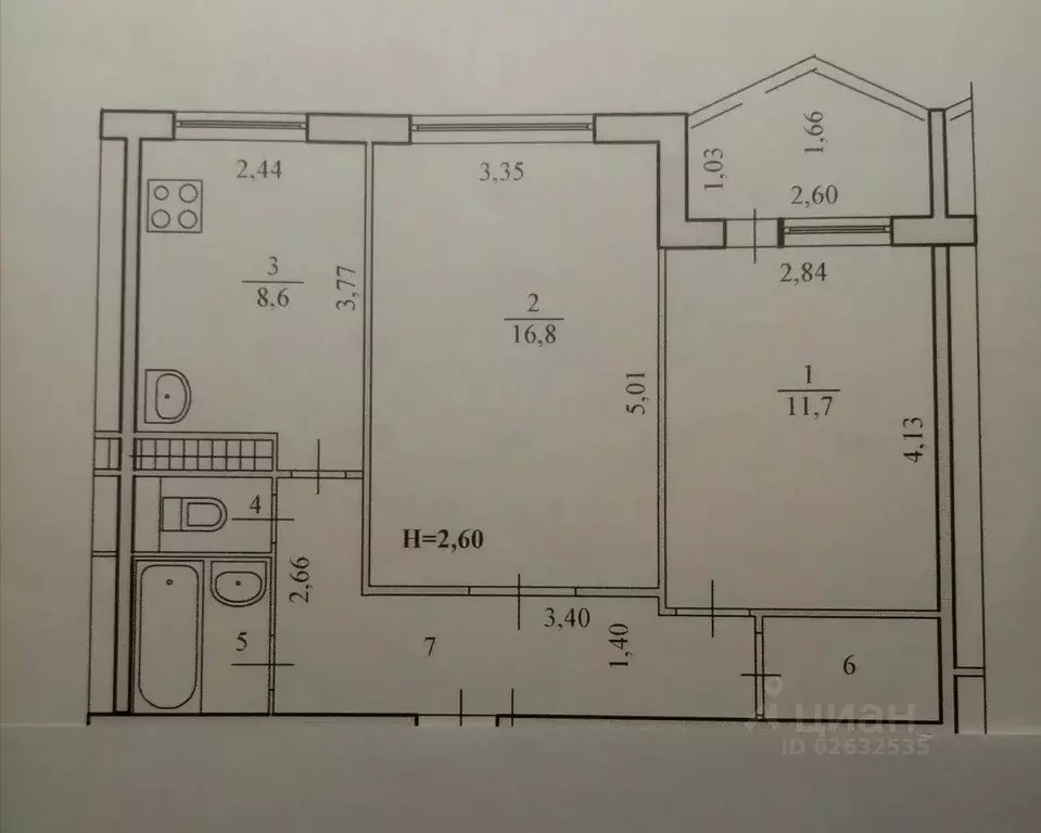 2-к кв. Волгоградская область, Волгоград ул. Рихарда Зорге, 42 (50.8 ... - Фото 2