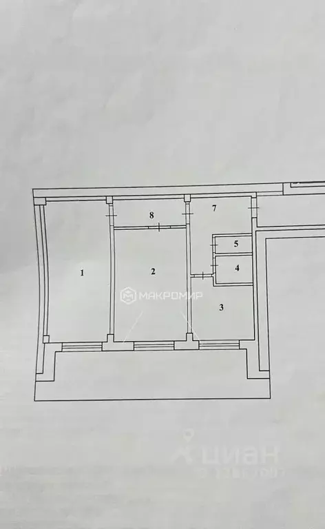 2-к кв. Архангельская область, Архангельск ул. В.И. Воронина, 53 (45.9 ... - Фото 2
