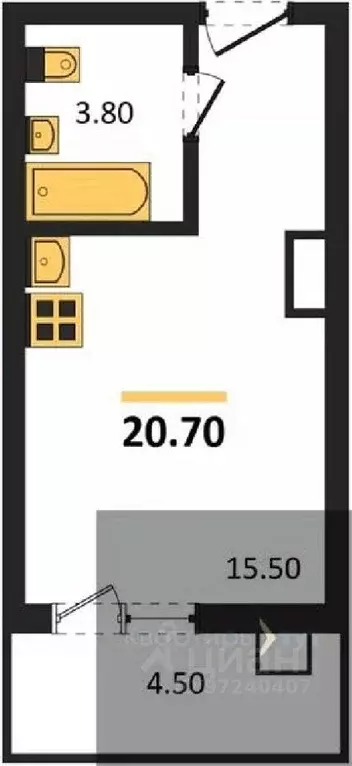 Студия Воронежская область, Воронеж Городские Истории жилой комплекс ... - Фото 1