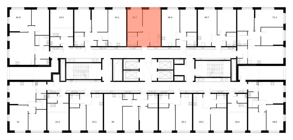 1-к. квартира, 35,2м, 21/32эт. - Фото 1