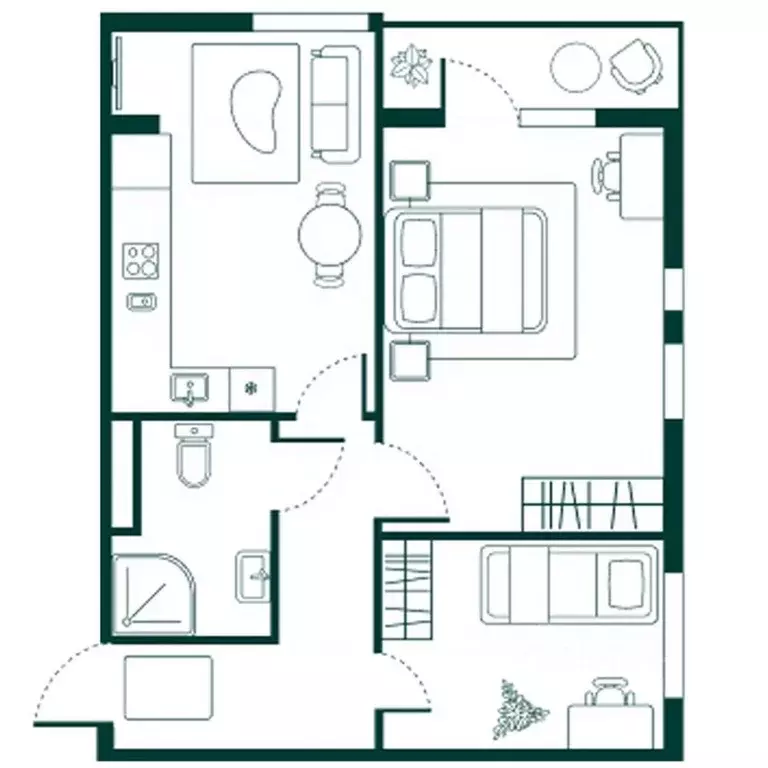 2-к кв. Дагестан, Дербент Новая История жилой комплекс (49.55 м) - Фото 1