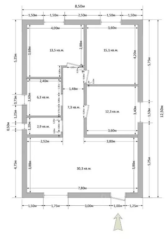 Дом в Адыгея, Тахтамукайский район, Яблоновский пгт Космическая ул. ... - Фото 2