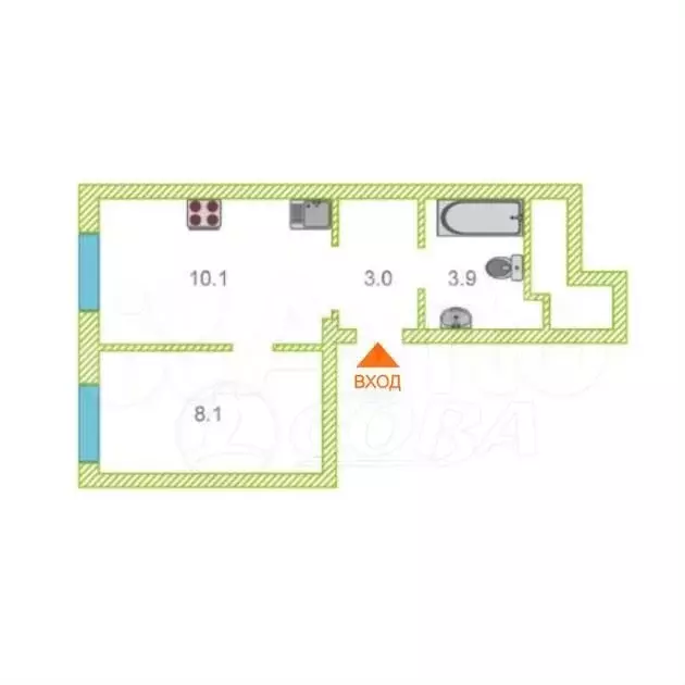 Квартира-студия, 25 м, 20/25 эт. - Фото 0
