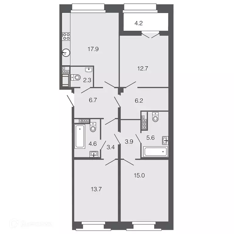Продаётся 3-к квартира, 92 м - Фото 0