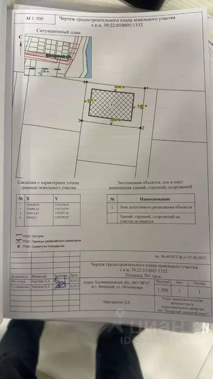 Участок в Калининградская область, Янтарный пгт  (5.61 сот.) - Фото 1