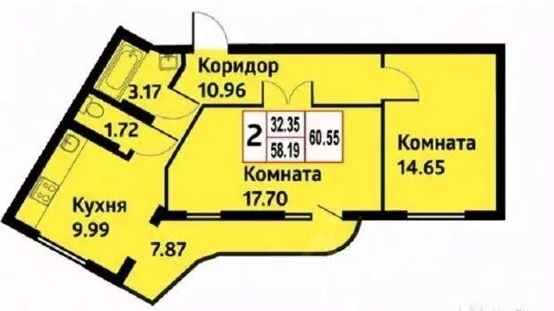 2-к кв. Оренбургская область, Оренбург ул. Березка, 2/4 (60.0 м) - Фото 2