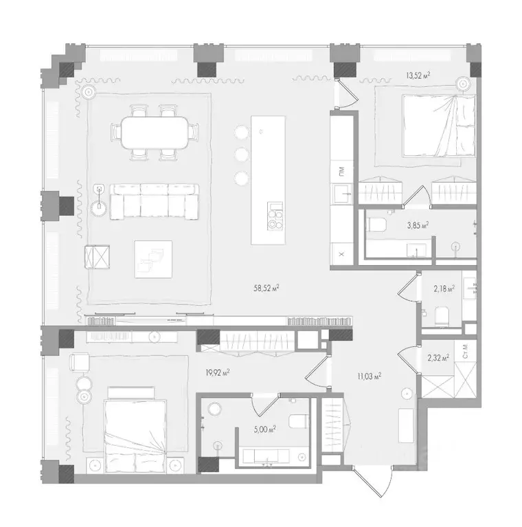 2-к кв. Москва Садовая-Сухаревская ул., 14 (118.46 м) - Фото 0