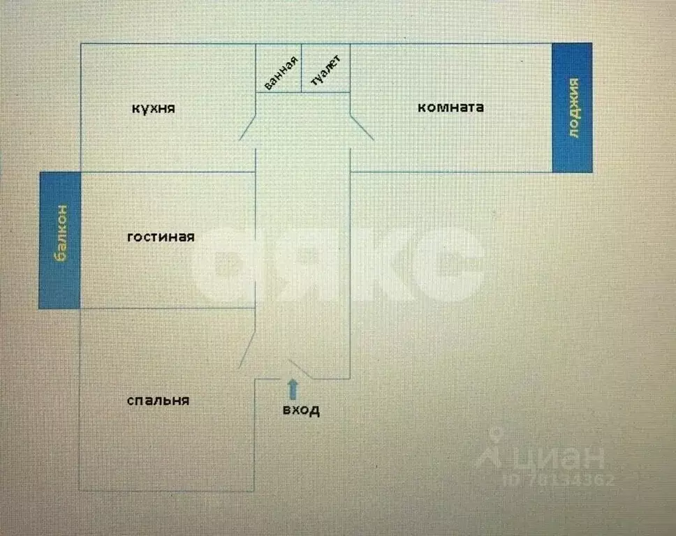 3-к кв. Москва Красноармейская ул., 21 (65.0 м) - Фото 2
