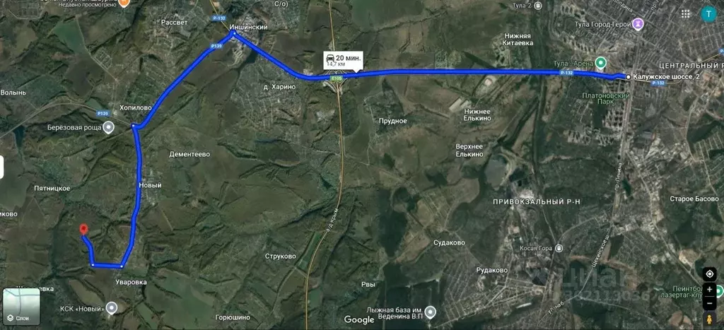 Участок в Тульская область, Тула городской округ, д. Уваровка  (1.1 ... - Фото 1