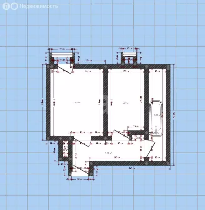 1-комнатная квартира: Губкин, Севастопольская улица, 101 (38 м) - Фото 0