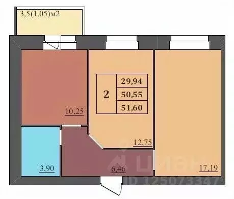 2-к кв. Ярославская область, Ярославль Северный жилрайон, 15-й мкр,  ... - Фото 1
