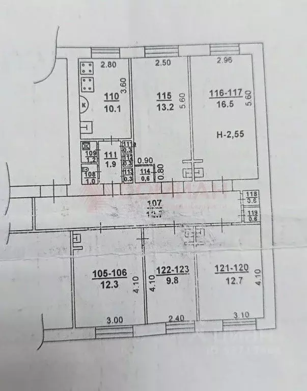 Комната Ростовская область, Ростов-на-Дону Киргизская ул., 10 (13.2 м) - Фото 1