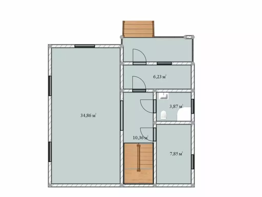 Дом в Ропша, Южная улица (127.7 м) - Фото 2