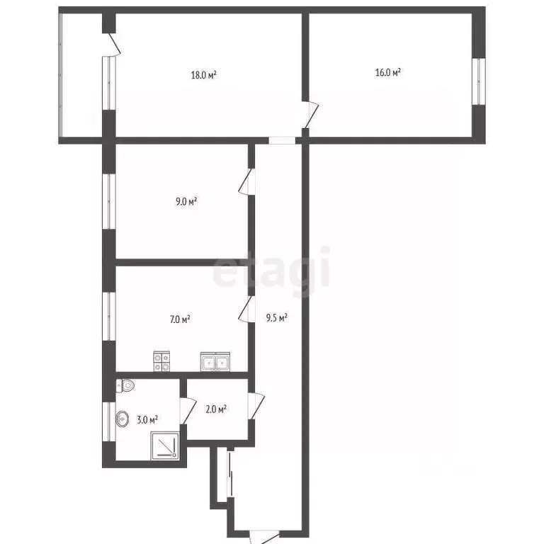 3-к кв. Псковская область, Псковский район, Ершовская волость, д. ... - Фото 2