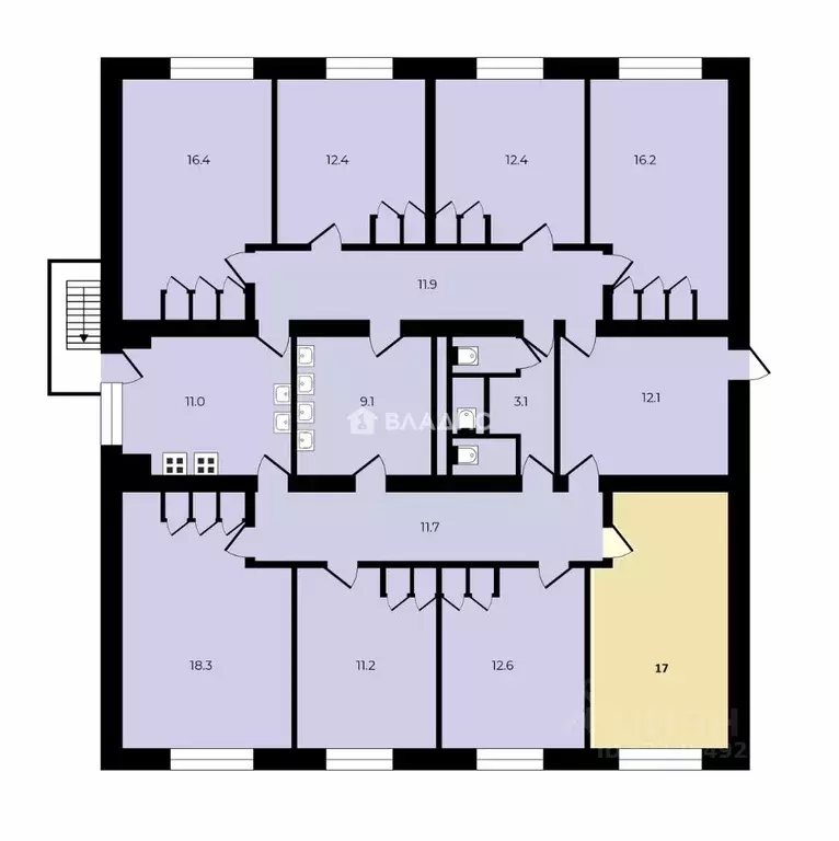 Комната Санкт-Петербург ул. Карпинского, 27К2 (17.0 м) - Фото 2